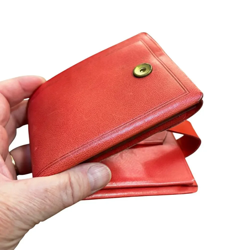 Vintage Buxton pink leather wallet convertible style bifold ID coins cash cards